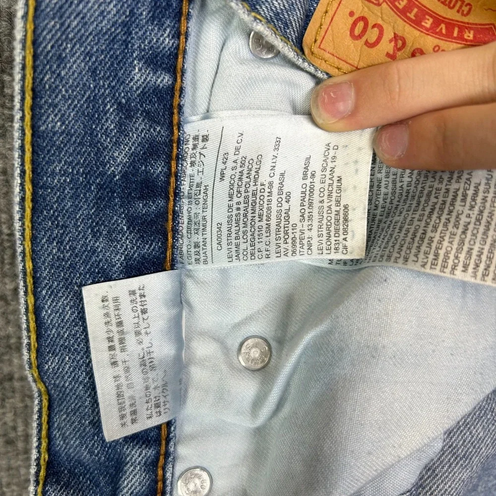 Levi's Jeans Men's Blue Denim Mid Rise Straight Pockets Classic Zip Fly‎ - 35X31